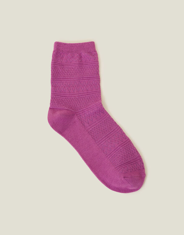 Textured Socks, Purple (PURPLE), large