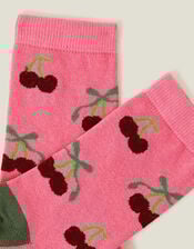 Cherry Print Socks, , large