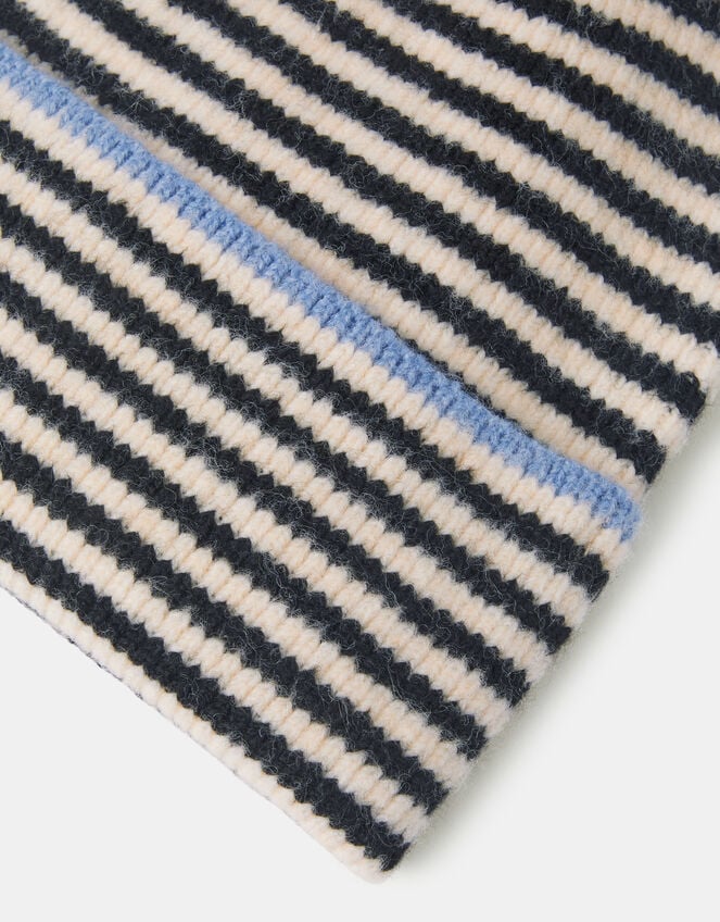 Stripe Beanie Hat, , large