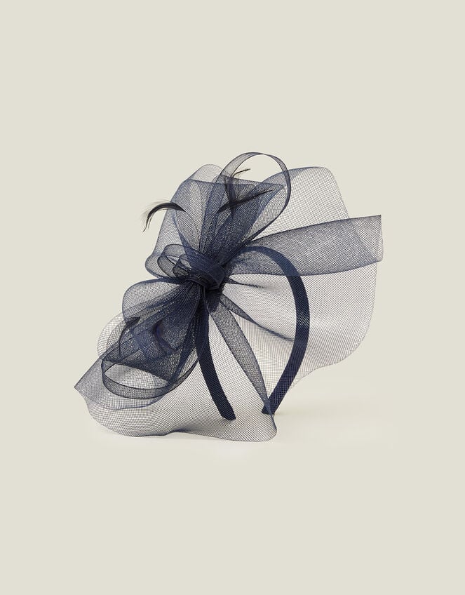Mini Crin Fascinator, Blue (NAVY), large