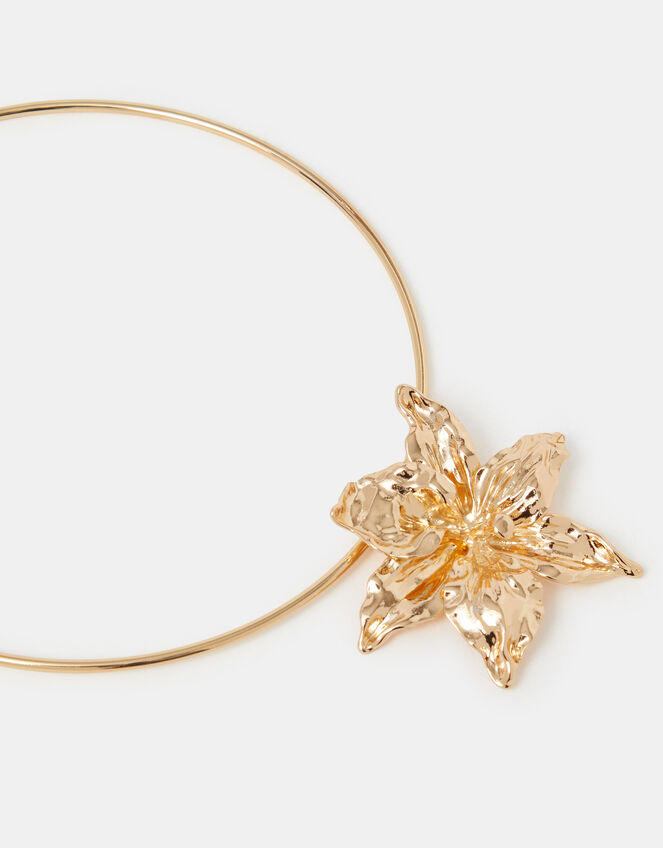 Statement Flower Collar Necklace, , large