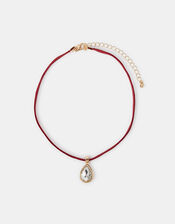 Teardrop Pendant Choker Necklace, , large