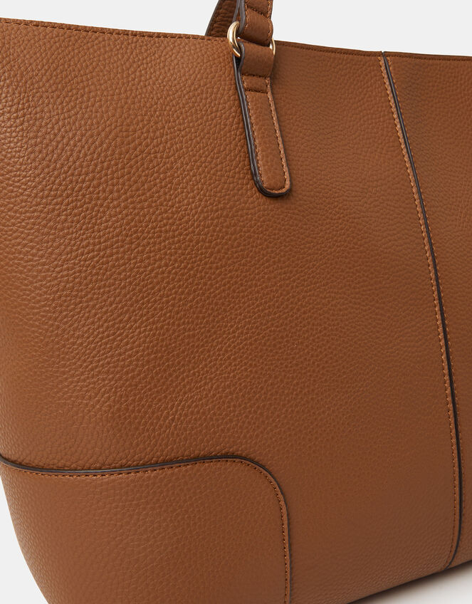Plain Tote Bag, Tan (TAN), large