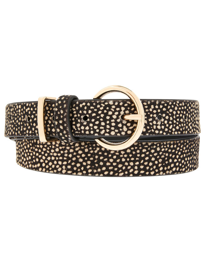 Animal Print Leather Belt, Multi (DARKS-MULTI), large