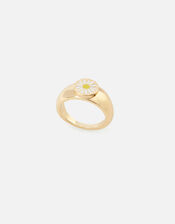 Romantic Ramble Daisy Signet Ring, Multi (PASTEL-MULTI), large
