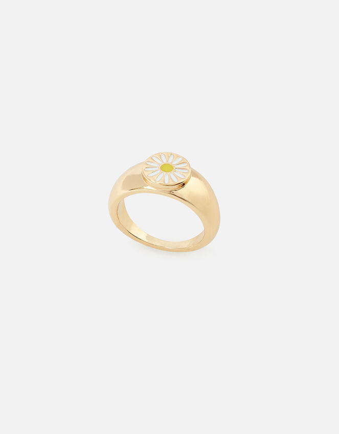 Romantic Ramble Daisy Signet Ring, Multi (PASTEL-MULTI), large