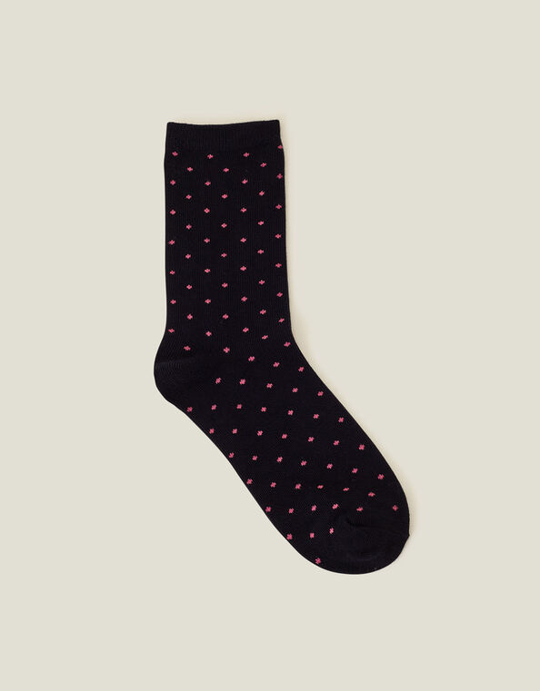 Contrast Pinspot Socks, , large