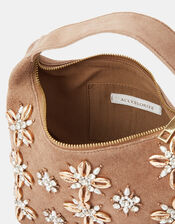 Puka Embellished Suede Bag, , large
