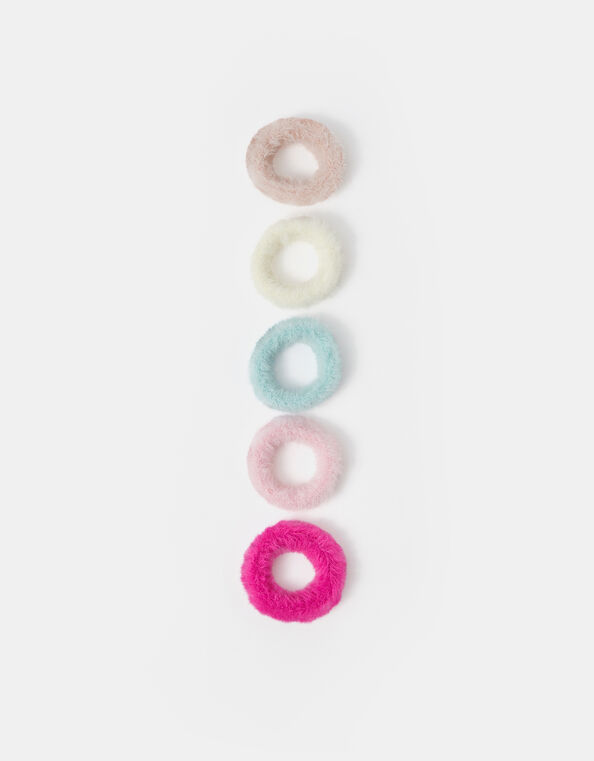 5-Pack Girls Fluffy Hair Bands, , large