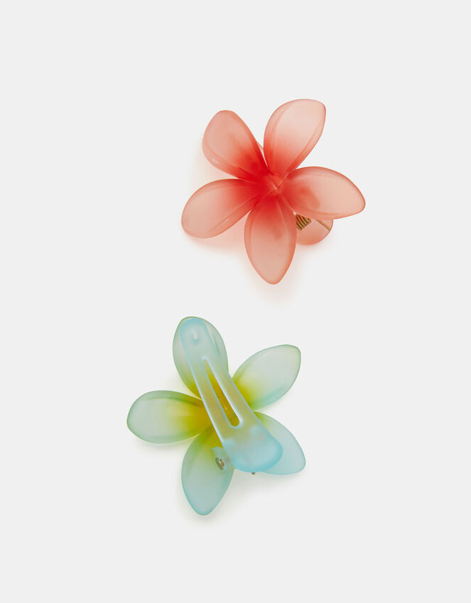2-Pack Tropical Flower Hair Clips, , large