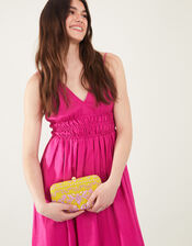 Hand-Beaded Hardcase Clutch Bag, , large