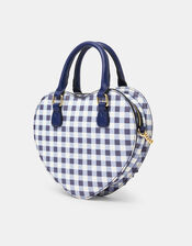 Gingham Heart Crossbody Bag, , large