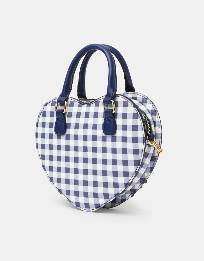 Gingham Heart Crossbody Bag, , large