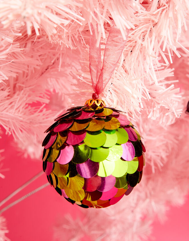 Hand-Embellished Sequin Bauble, Pink (PINK), large