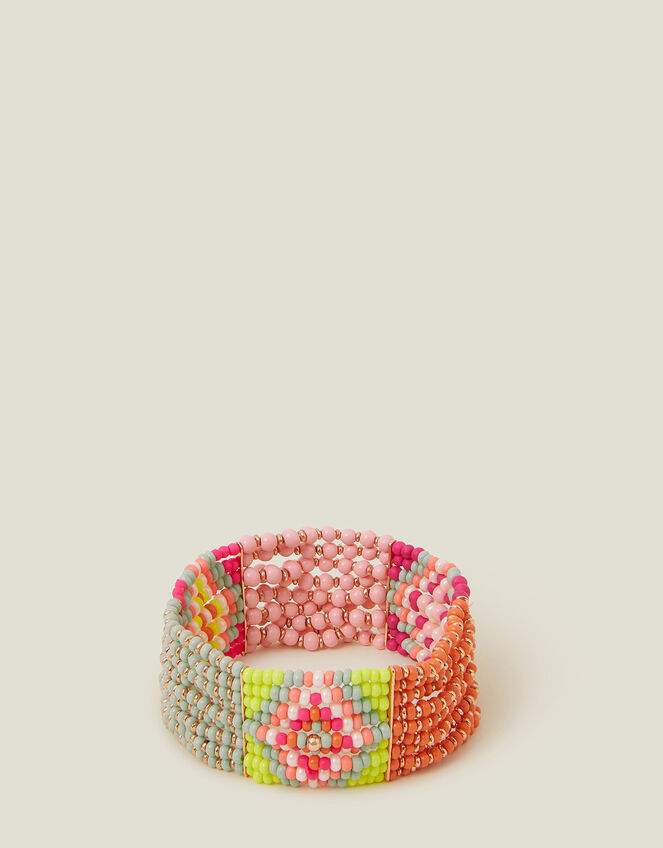 Beaded Stretch Cuff Bracelet, , large