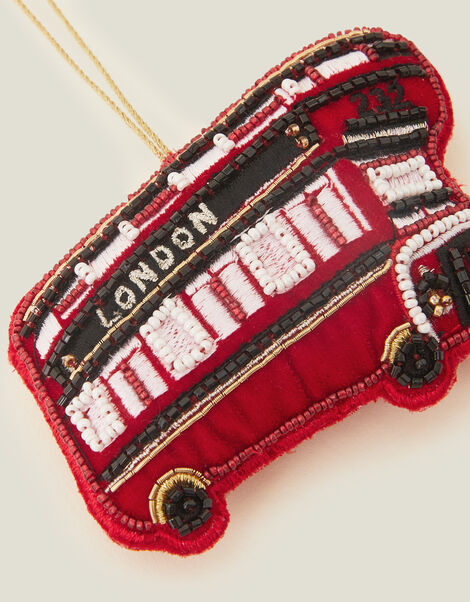 Embellished London Bus Hanging Decoration, , large