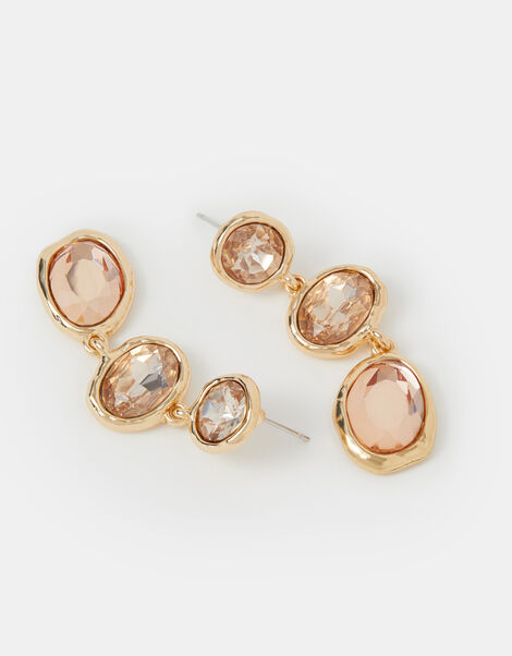 Triple Gem Drop Earrings, , large