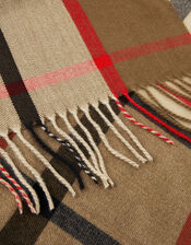Check Print Scarf, , large