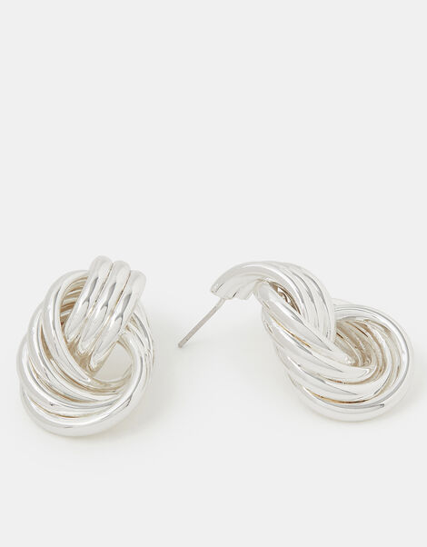 Triple Link Knot Drop Earrings, , large