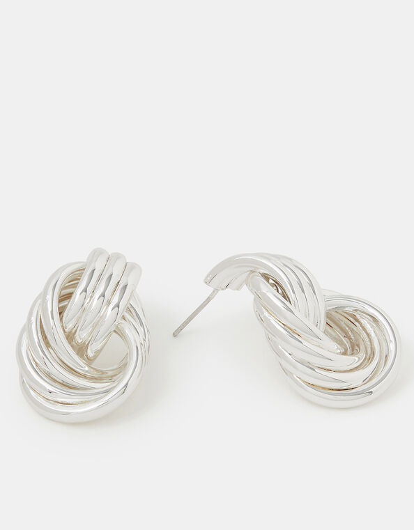 Triple Link Knot Drop Earrings, , large
