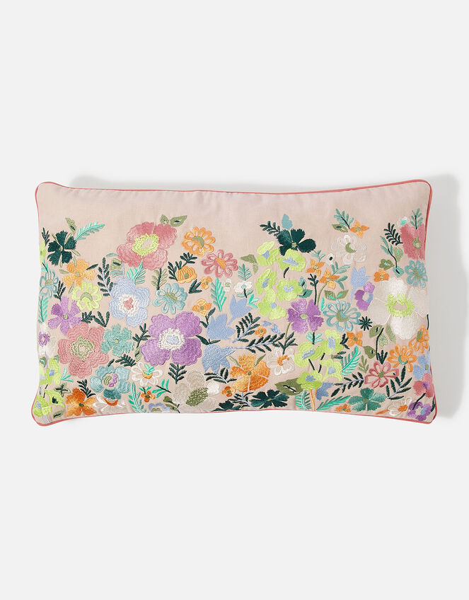 Hampton Floral Embroidered Cushion Cover, , large