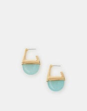 Pyramid Resin Hoop Earrings, , large