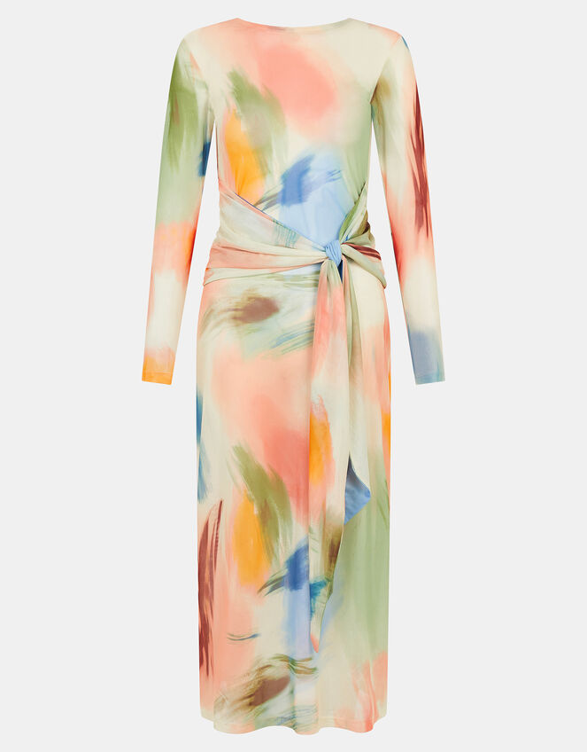 Watercolour Mesh Maxi Dress, Multi (BRIGHTS MULTI), large