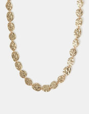 Textured Coin Necklace, , large