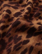 Leopard Print Blanket Scarf, , large