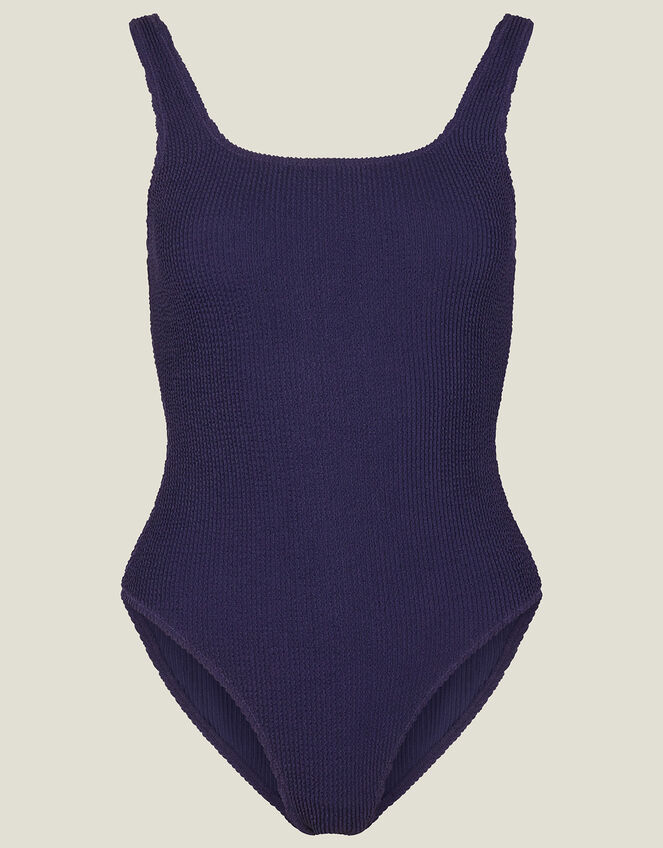Crinkle Swimsuit, Blue (NAVY), large