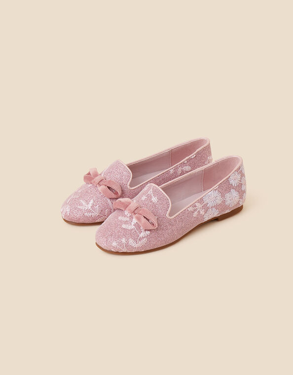 Kids Lace Flower Slipper Shoes, Pink (PINK), large