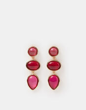 Triple Stone Drop Earrings, , large