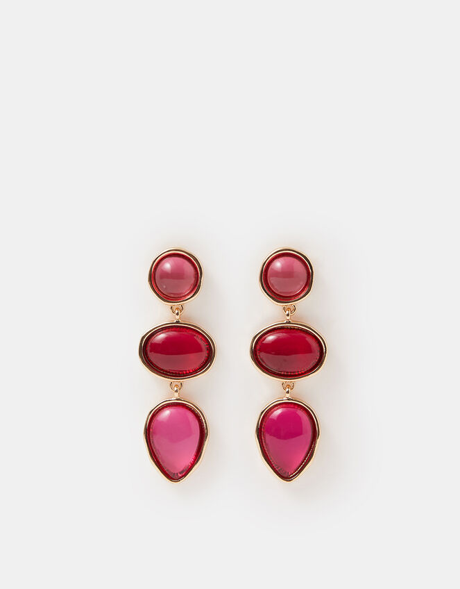 Triple Stone Drop Earrings, , large