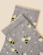 All-Over Bee Print Socks, , large