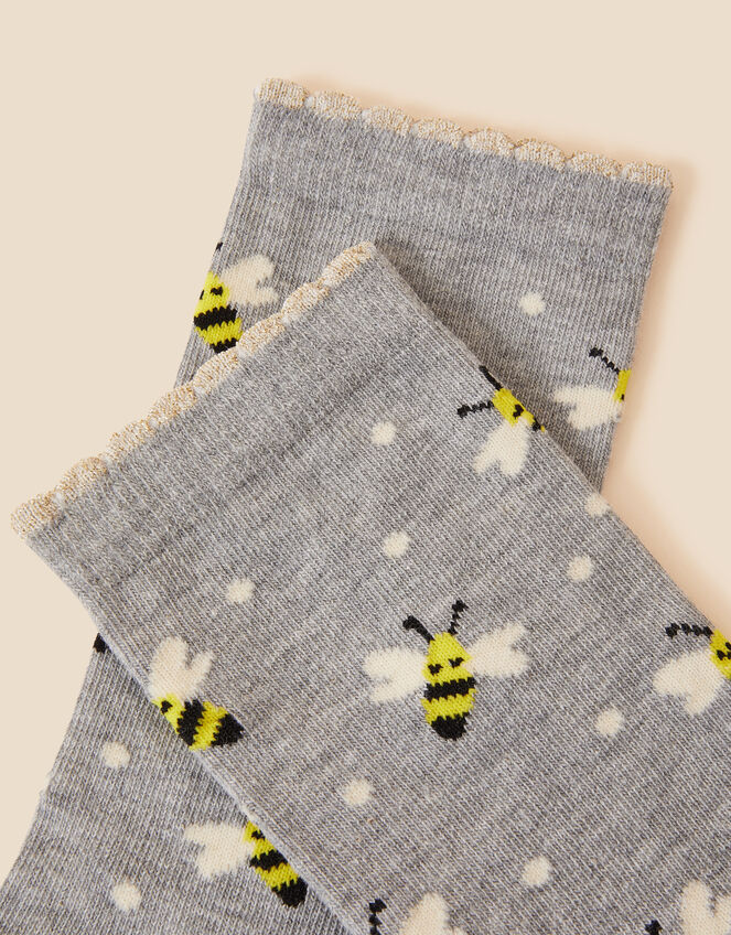 All-Over Bee Print Socks, , large