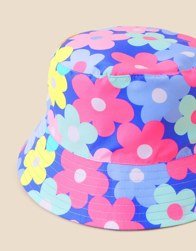 Girls Retro Floral Bucket Hat, Multi (BRIGHTS-MULTI), large