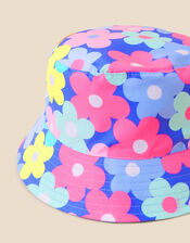 Girls Retro Floral Bucket Hat, Multi (BRIGHTS-MULTI), large
