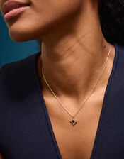 14ct Gold-Plated Gemstone Star Pendant Necklace, , large