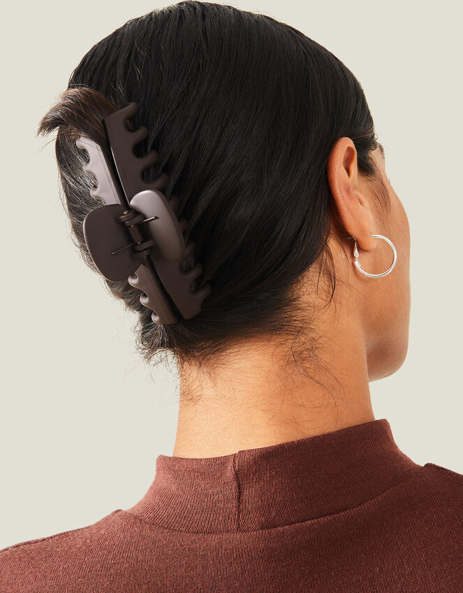 Extra Large Matte Claw Clip, Brown (BROWN), large