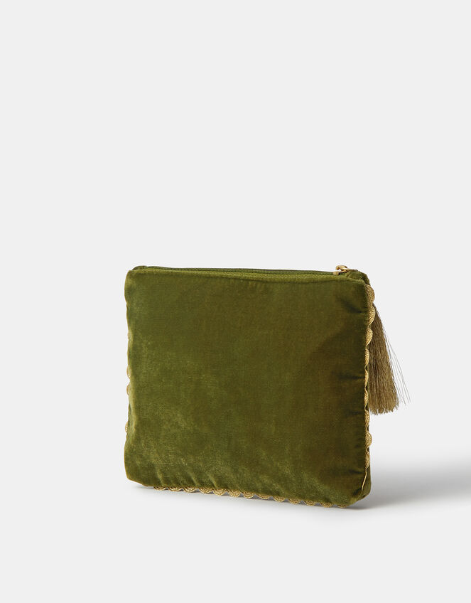 Embellished Martini Velvet Pouch, , large