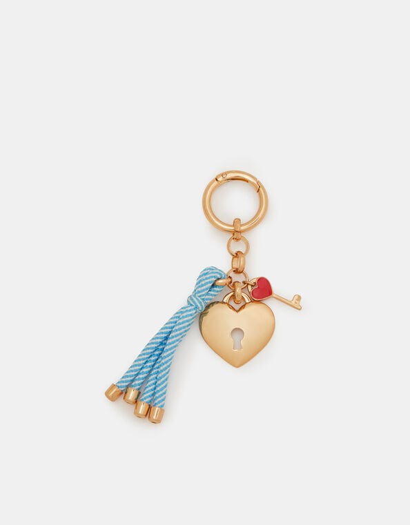 Padlock & Key Bag Charm, , large