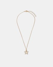 Girls Initial Star Pendant Necklace, Gold (GOLD), large
