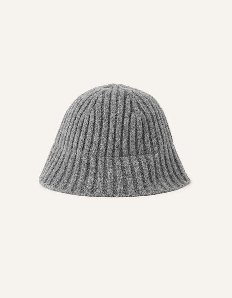 Knit Bucket Hat, Grey (GREY), large