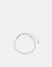 Sterling Silver-Plated Omega Chain Bracelet, , large