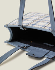 Textile Check Tote Bag, , large