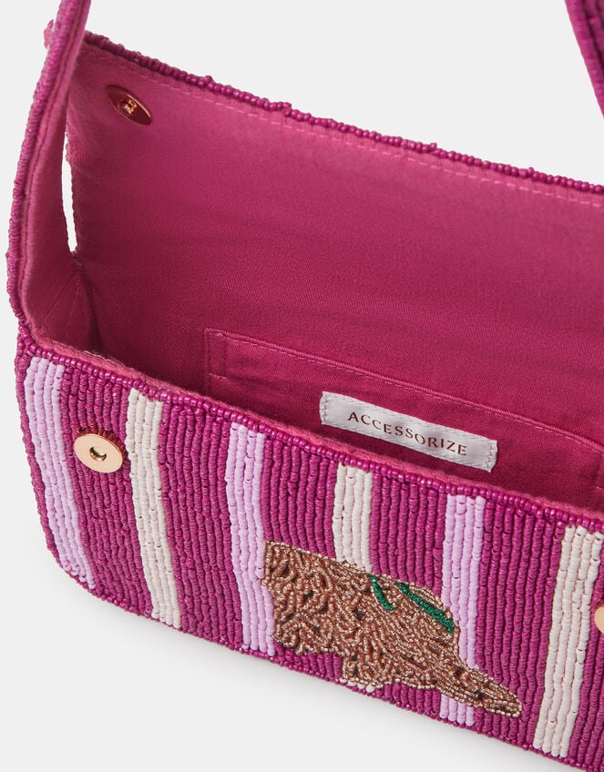 Accessorize x Good Manners Beaded Dog Stripe Bag, , large
