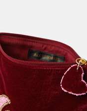 Embellished Mama Velvet Pouch, , large