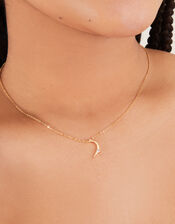 14ct Gold-Plated Arabic Initial Pendant Necklace - D (Daal), , large