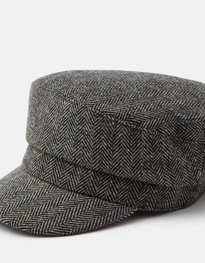 Herringbone Baker Boy Hat, , large