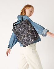 Emmy Brushstroke Print Quilted Backpack, , large